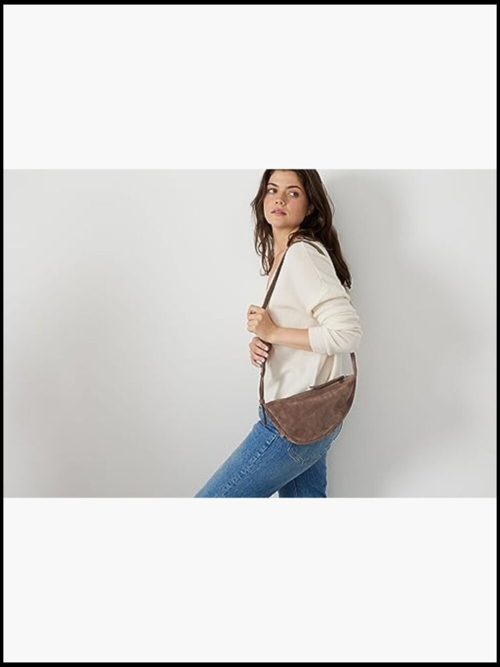 Crochet Sling Bag Adjustable Crossbody Strap Handcrafted Everyday Travel - Picture 2 of 7
